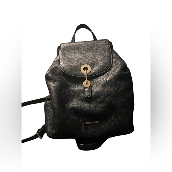 Michael Kors Black Leather Backpack - Picture 5 of 6